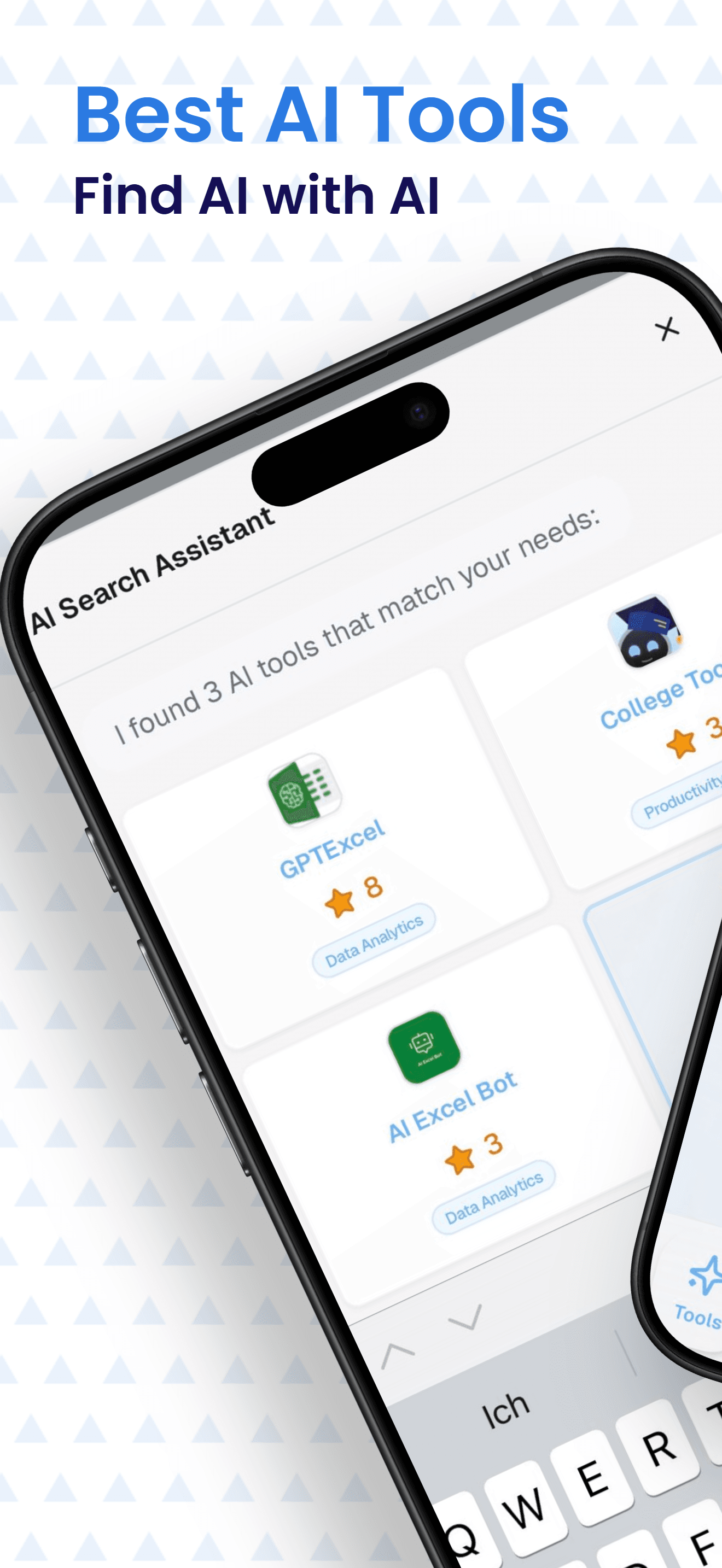 Find AI with AI app search screen