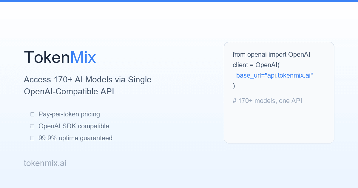 TokenMix Code Assistance showing Code Assistance - TokenMix — Every AI Model, No Barriers