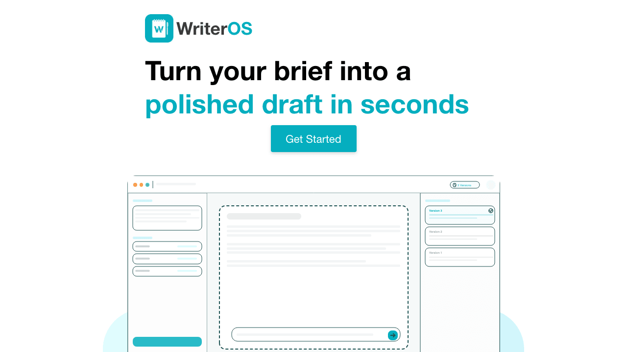 WriterOS by ProMind AI Writing & Translation showing Writing & Translation - WriterOS by ProMind AI | Turn Briefs into Polish