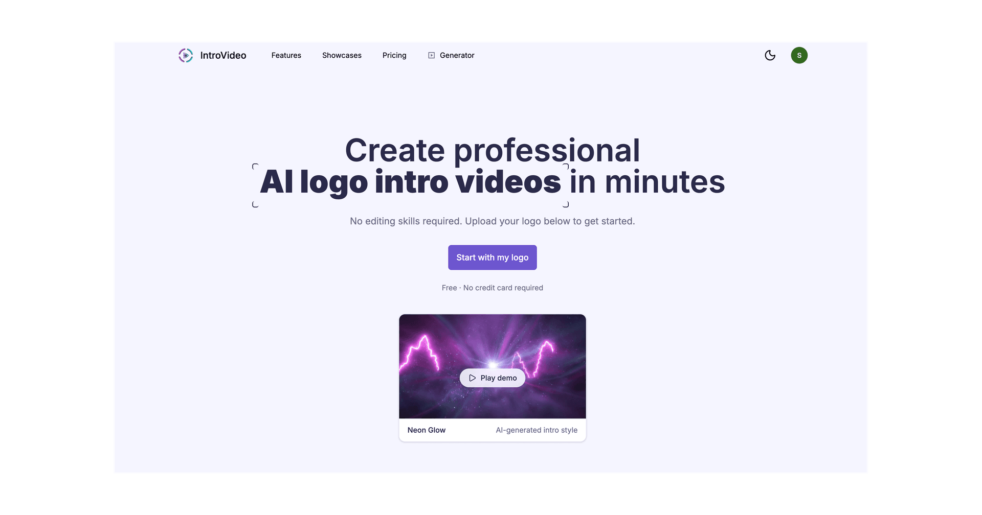 Intro Video Video Generation showing Video Generation - IntroVideo - AI Logo Intro Video Generator