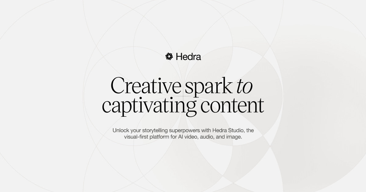 Hedra Video Generation showing Video Generation - Go from idea to designs, video, and more with Hedra, the visual creative in