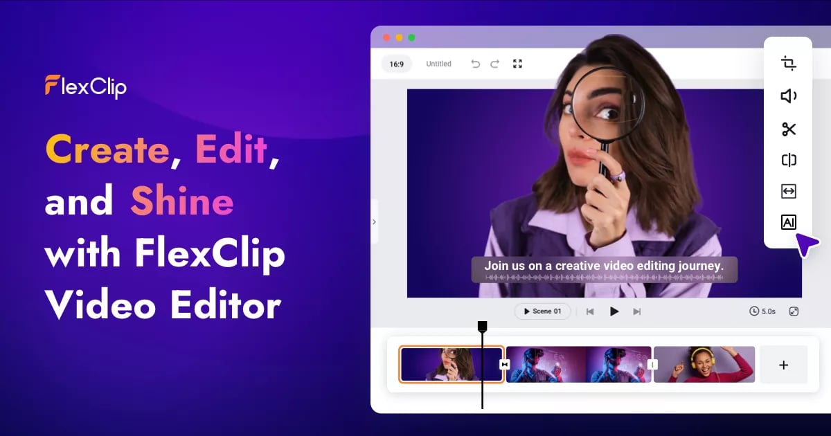 Online Video Editor Video Editing showing Video Editing - FlexClip is a free online video editor and video maker that you can