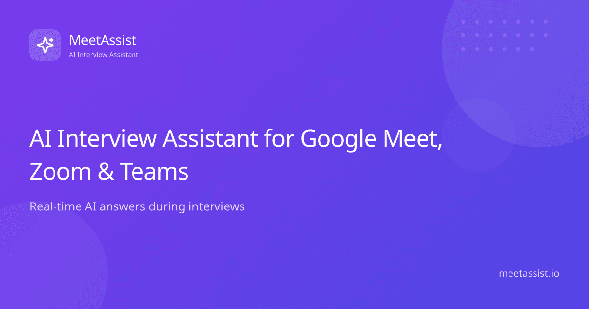MeetAssist Productivity & Collaboration showing Productivity & Collaboration - MeetAssist – AI Interview Assistant for Google