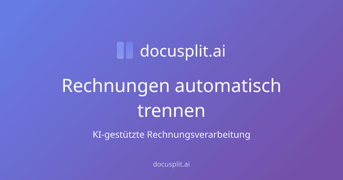 Docusplit AI Productivity & Collaboration showing Productivity & Collaboration - PDF trennen & Dokumente sortieren mit KI | D