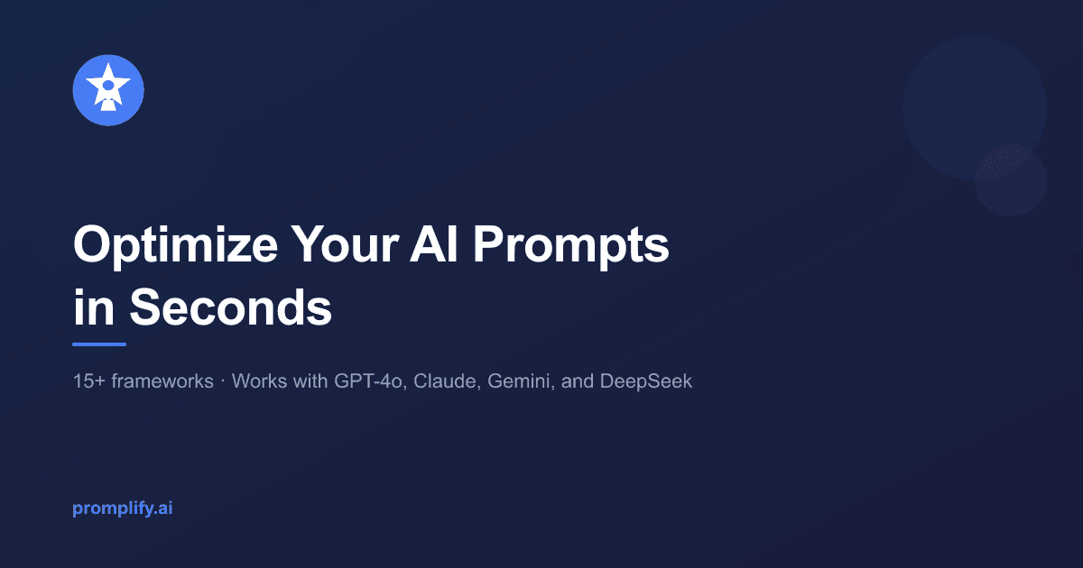 Promplify Writing & Translation showing Writing & Translation - Promplify — Optimize Your AI Prompts in Seconds