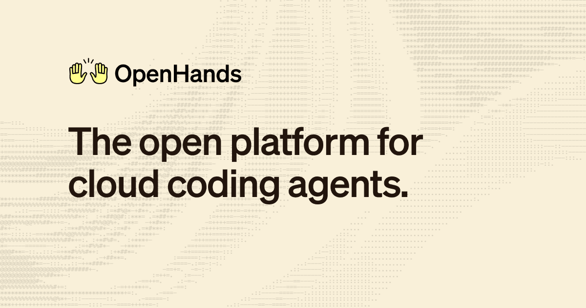 OpenHands Code Assistance showing ai coding agent - Open-source AI coding agent platform