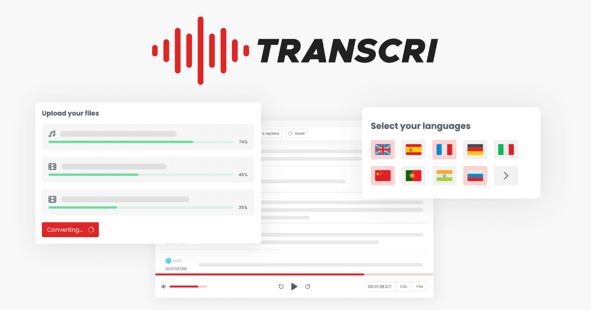 Transcri.io Audio Editing showing Audio Editing - Effortless Transcription Solutions