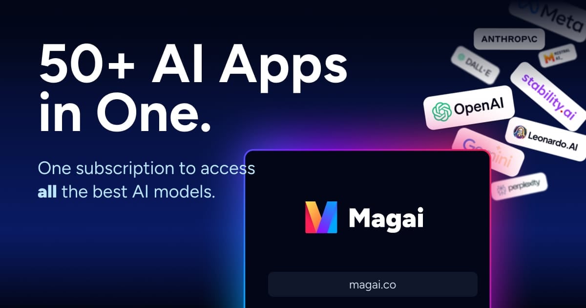 Magai Conversational AI showing Conversational AI - 50+ AI Apps for the Price of One
