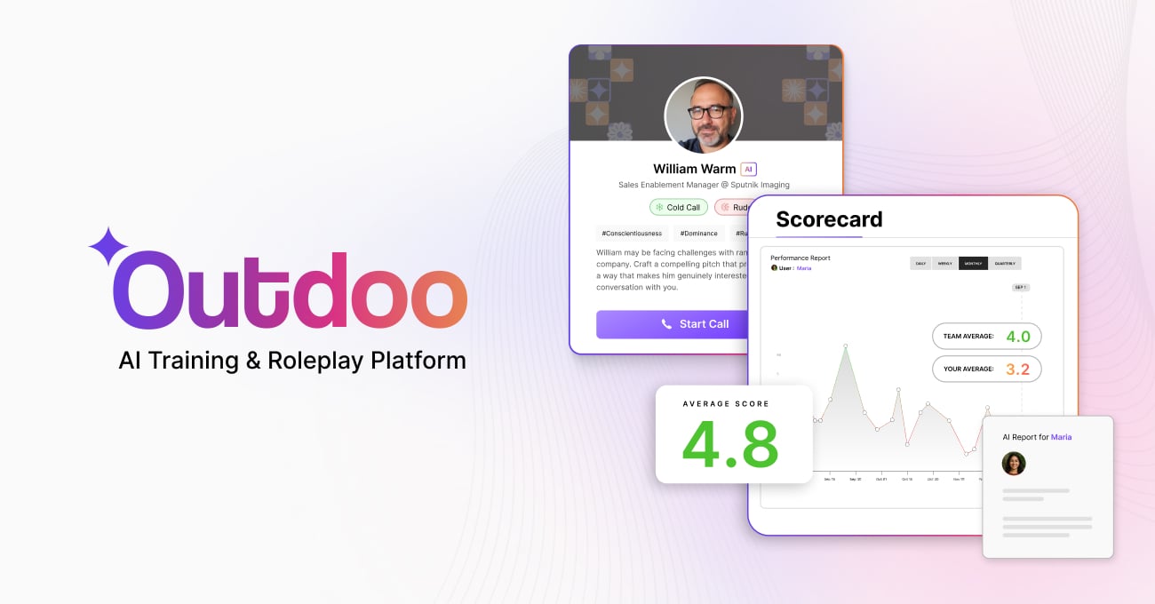 Outdoo AI Conversational AI showing Conversational AI - AI roleplay and coaching platform