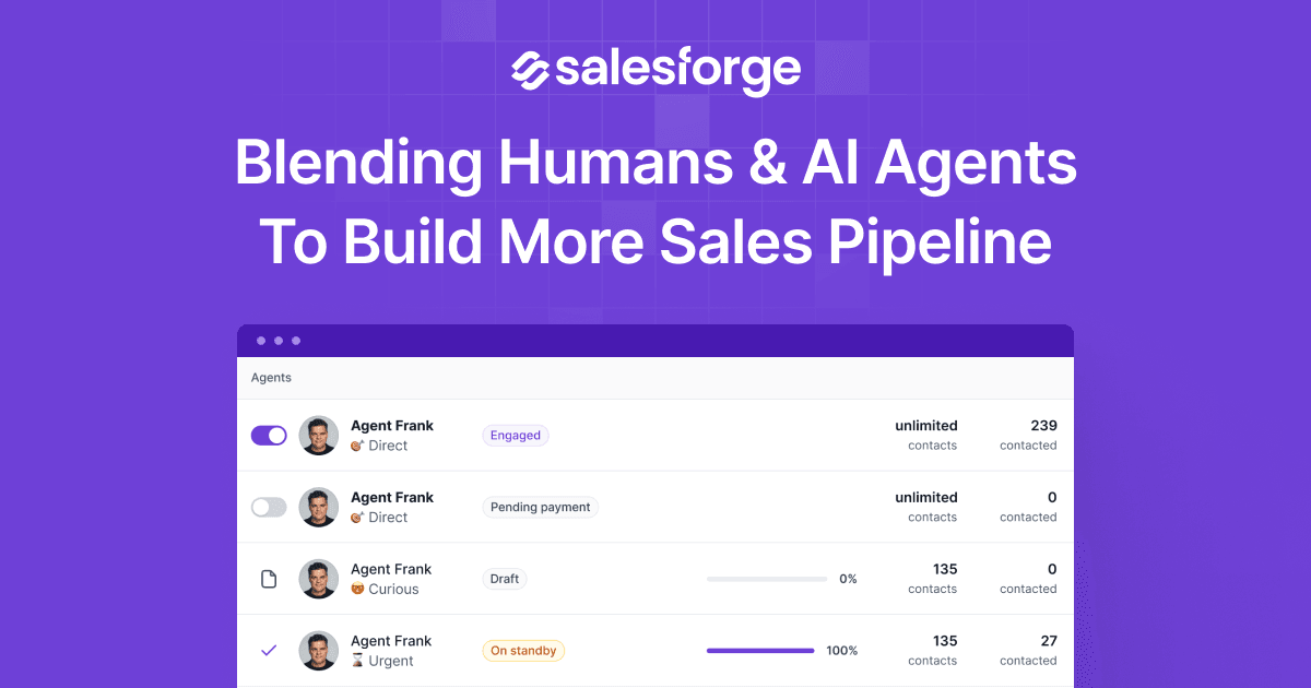 Salesforge Marketing Automation showing Marketing Automation - Forge your sales pipeline with unlimited outreach and AI agent