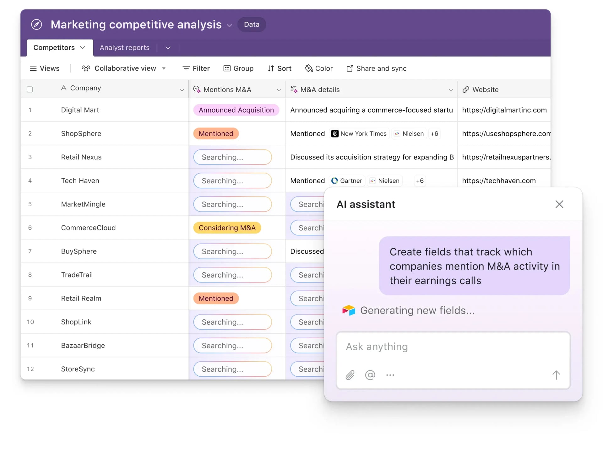 Airtable Productivity & Collaboration showing Productivity & Collaboration - The AI-native platform for building trusted AI a