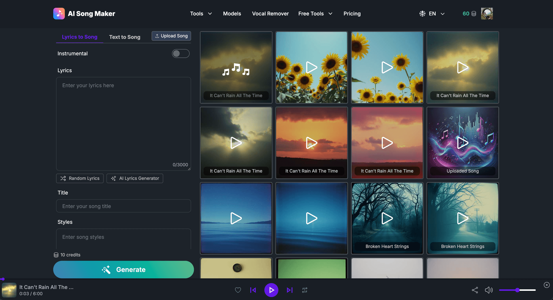 AI Song Maker Music Generation showing music composition - Unleash Your Musical Creativity with AI