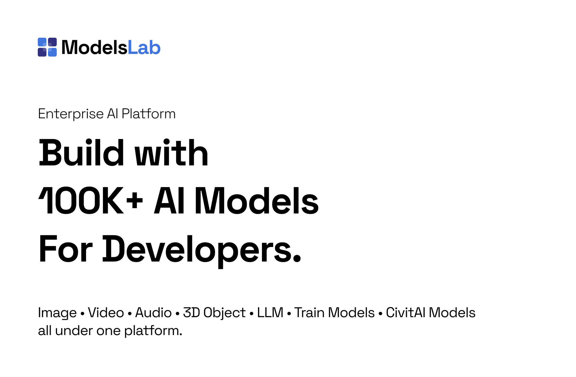 ModelsLab Conversational AI showing Conversational AI - Build next-generation applications with enterprise-grade AI APIs for