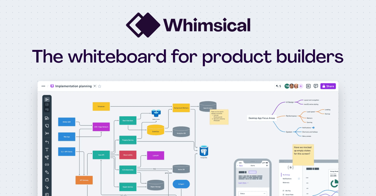Whimsical Design showing Design - Your all-in-one visual workspace for calm, focused work