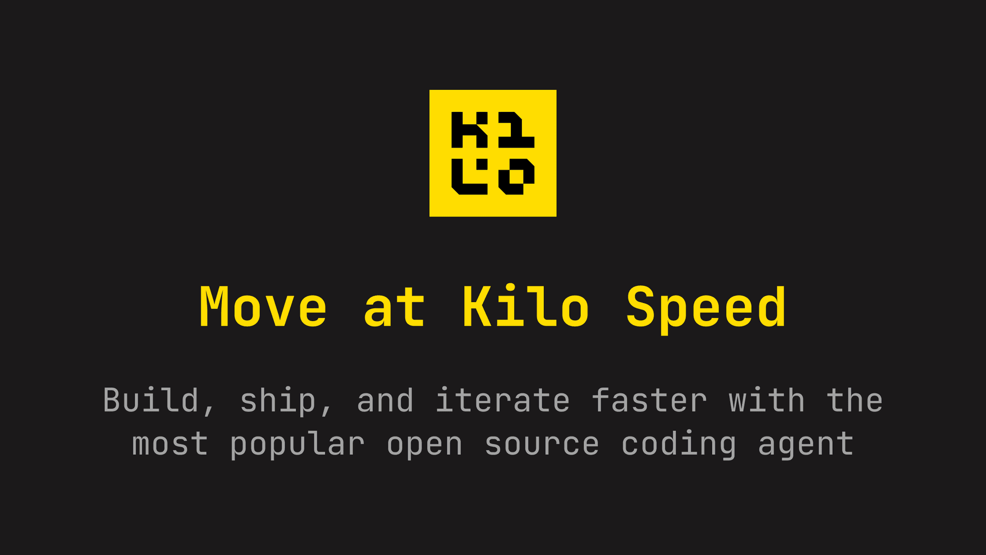 Kilo Code Code Assistance showing ai coding assistant - Move at Kilo Speed