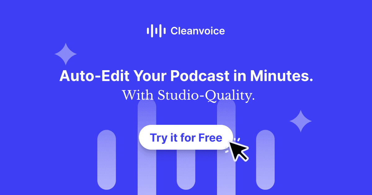 Cleanvoice AI Audio Editing showing podcast editing - AI-powered podcast editing and cleanup