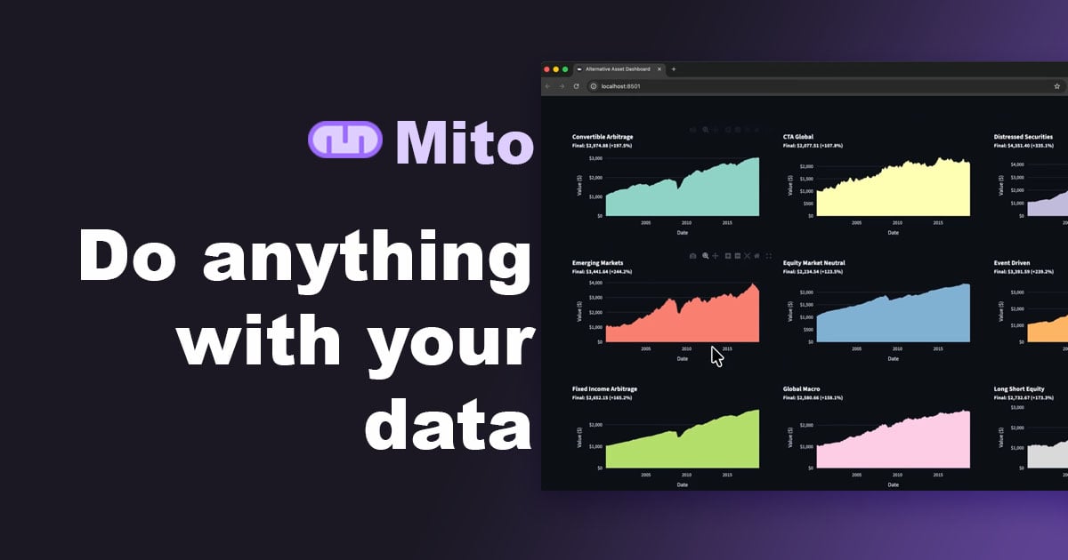 Mito Data Analytics showing Data Analytics - AI-powered Python spreadsheet automation for Jupyter notebooks