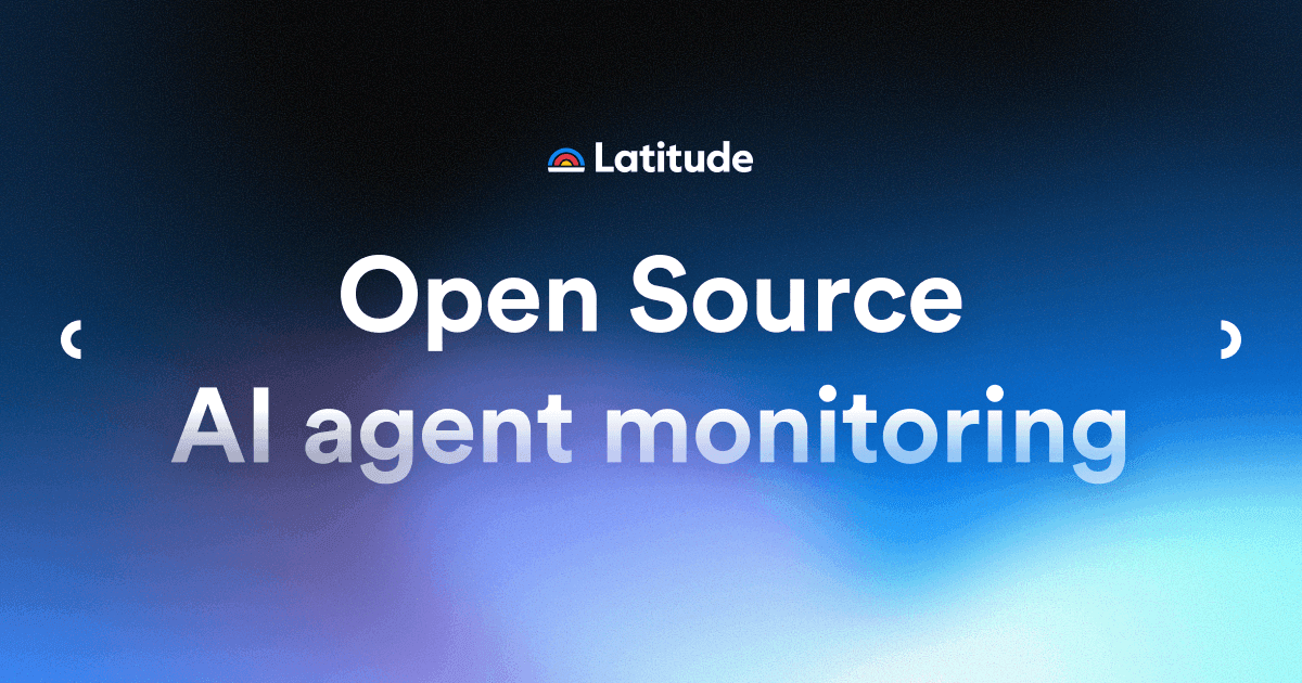 Latitude Code Assistance showing Code Assistance - Observability for AI agents: monitor, evaluate, improve