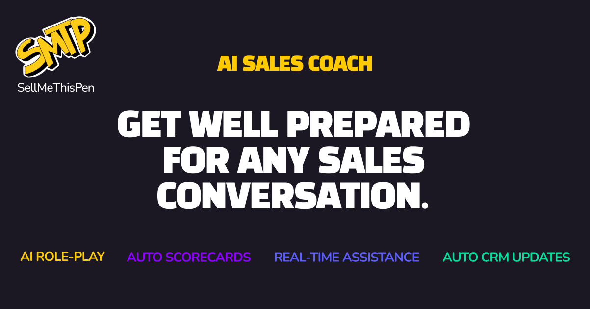 SellMeThisPen AI Conversational AI showing Conversational AI - Get dangerously good at sales with AI roleplay, real-time coac