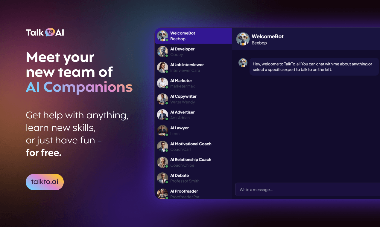 TalkTo.ai Conversational AI showing Conversational AI - Empowering Conversations with AI