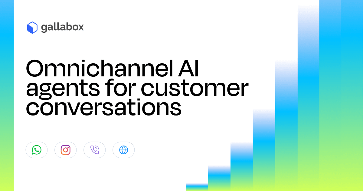 Gallabox Conversational AI showing Conversational AI - Omnichannel AI agents for customer conversations