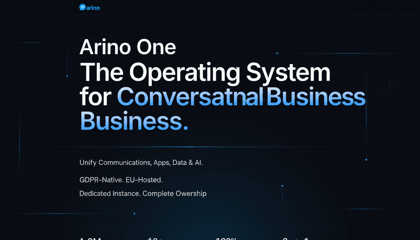Arino One Conversational AI showing Conversational AI - Arino One — Custom Digital Platforms for Enterprise & Government