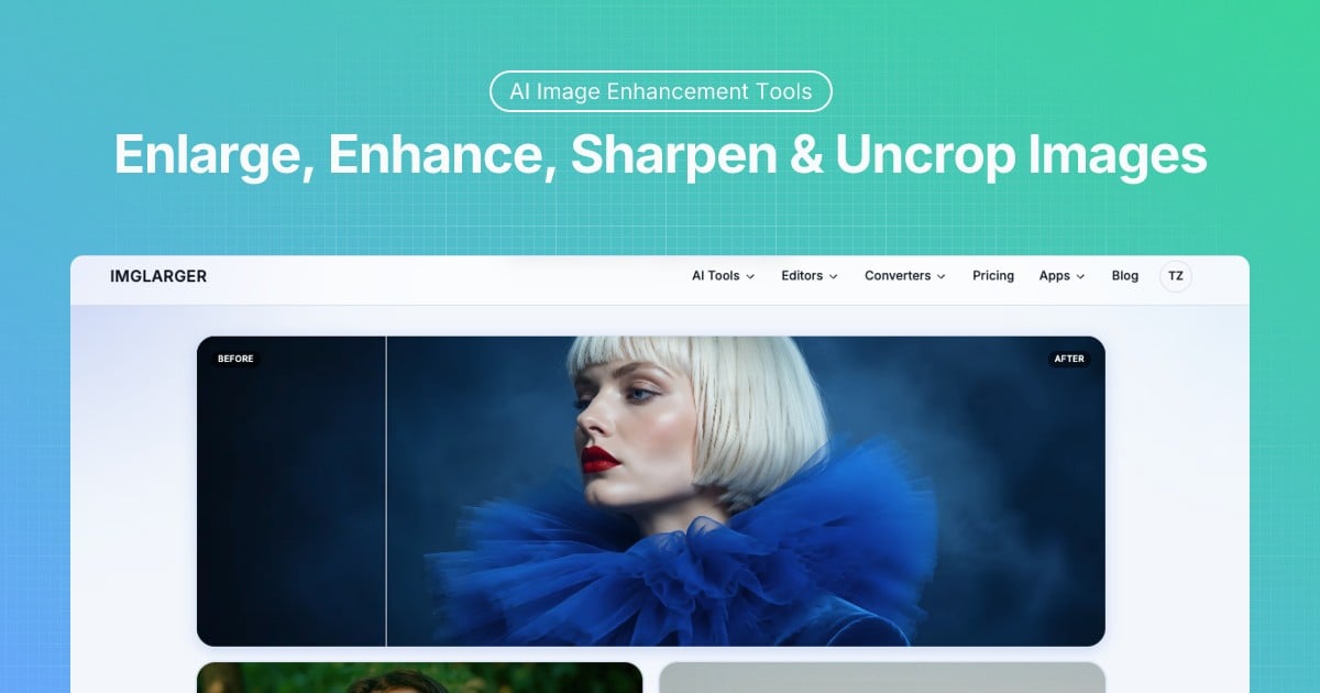 Imglarger Design showing Design - Enlarge your images with ease!