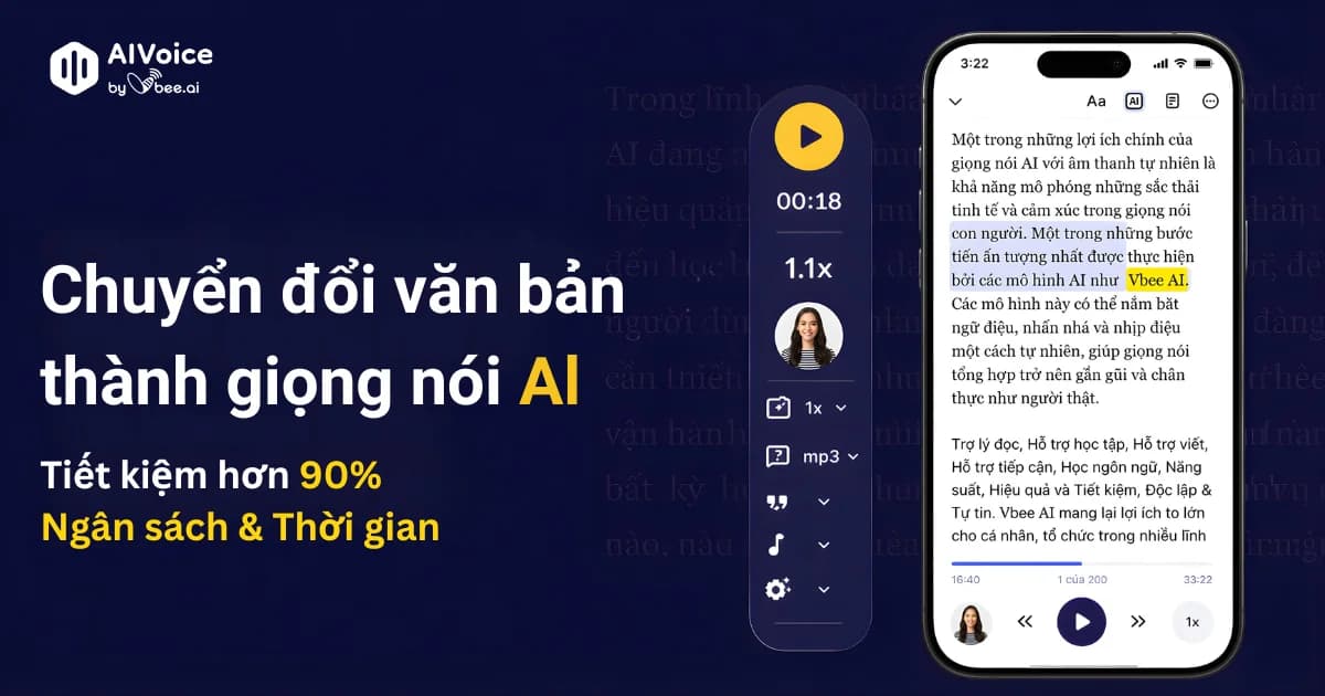 Vbee AIVoice Audio Generation showing text-to-speech - Voice technology for everyone