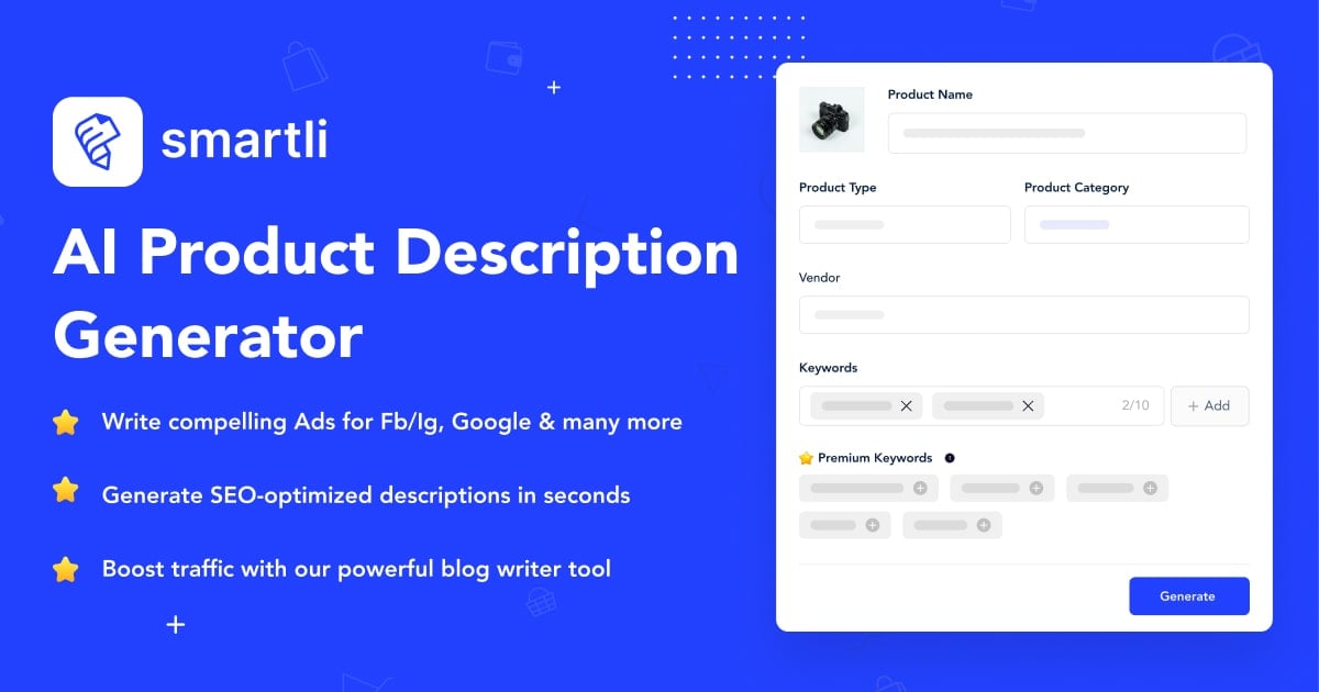 Smartli Writing & Translation showing Writing & Translation - Create smarter content, faster—with Smartli