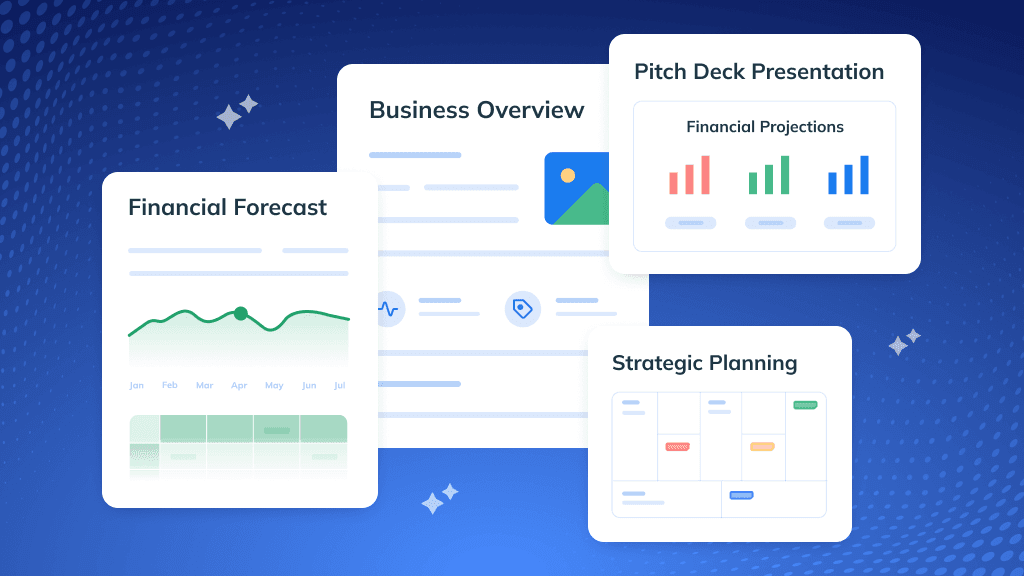 Upmetrics Productivity & Collaboration showing Productivity & Collaboration - Business Plan Software with Automated Financial