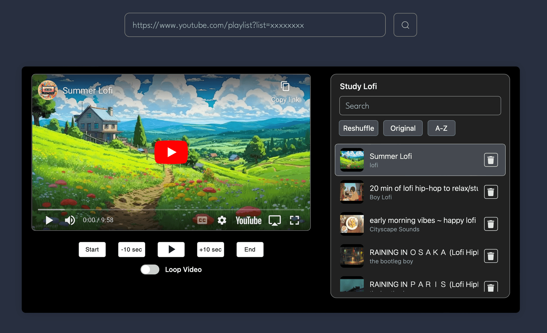 Playlist Randomizer Productivity & Collaboration showing Productivity & Collaboration - Shuffle and loop YouTube playlists ad