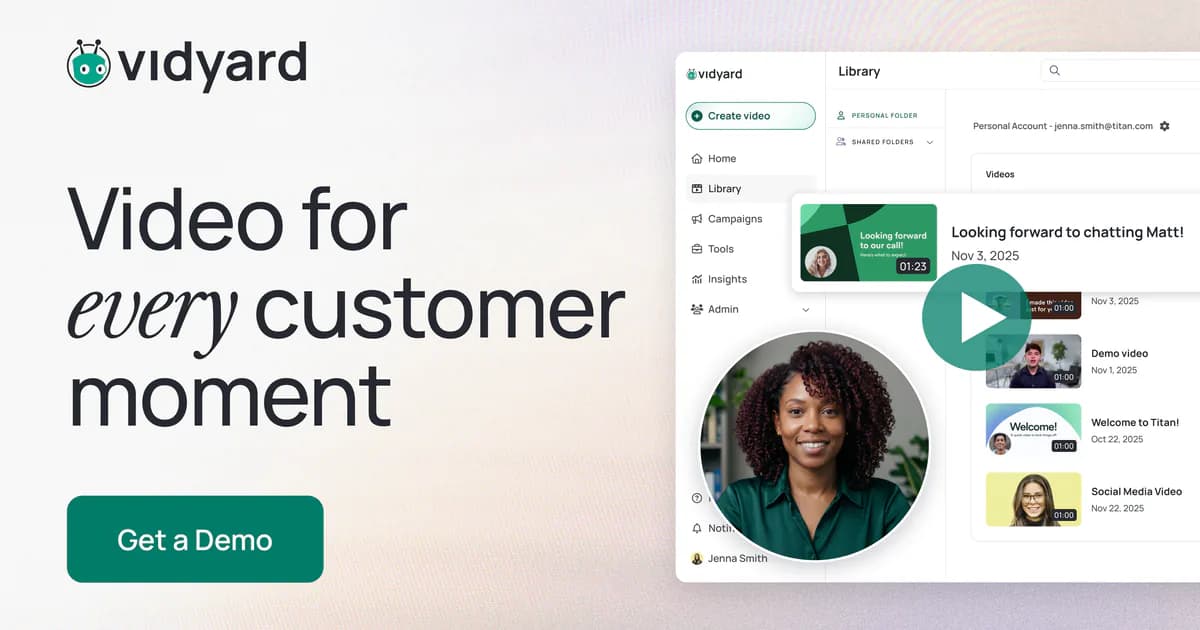 Vidyard Video Generation showing ai avatars - Video for Business