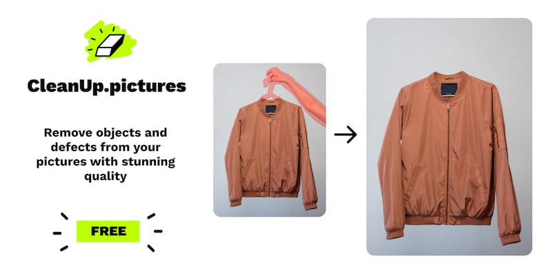 Cleanup.pictures Design showing Design - Remove unwanted objects from photos in seconds with AI