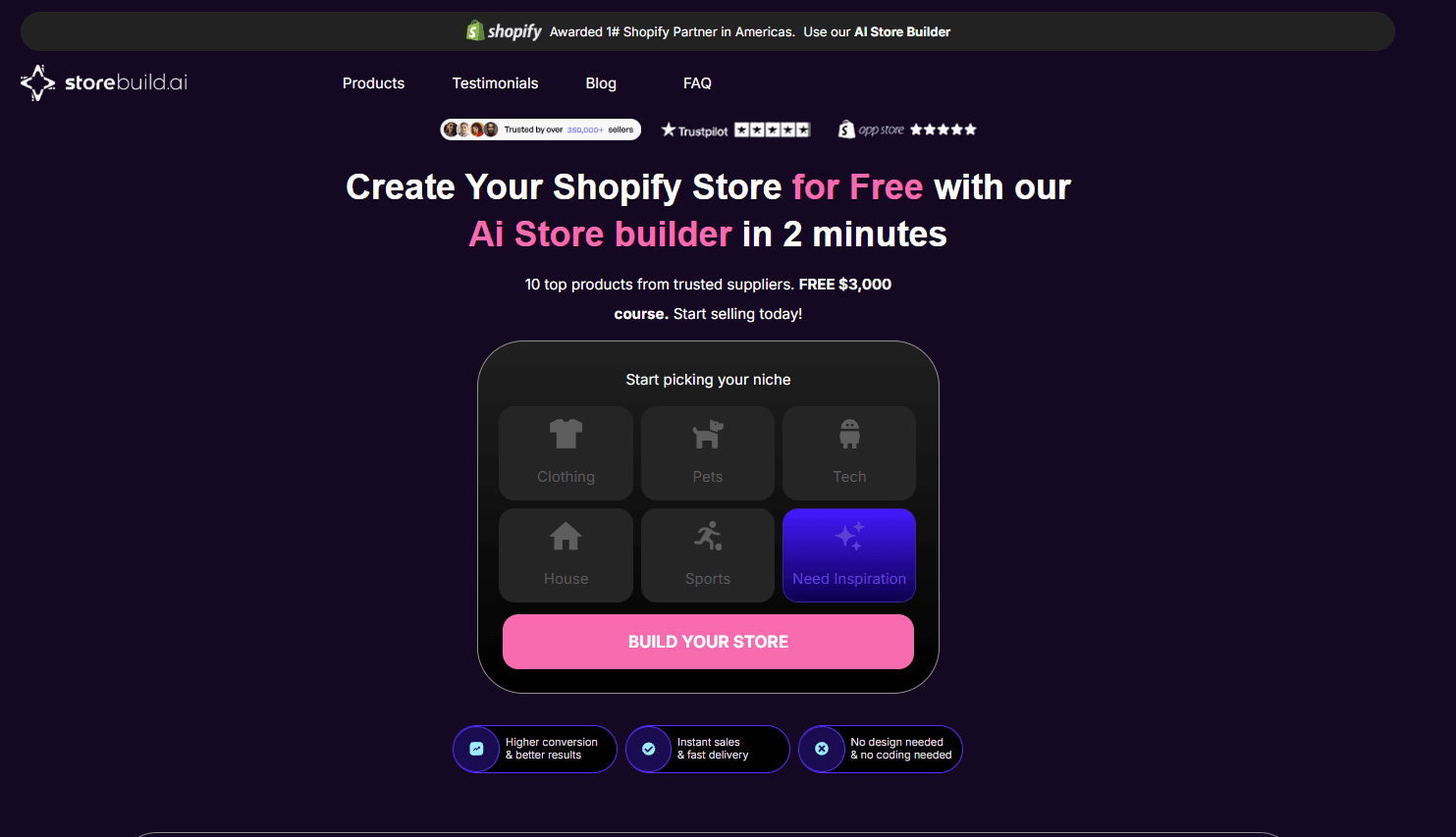StoreBuild.ai Productivity & Collaboration showing Productivity & Collaboration - Create your Shopify Store in just 5 minutes