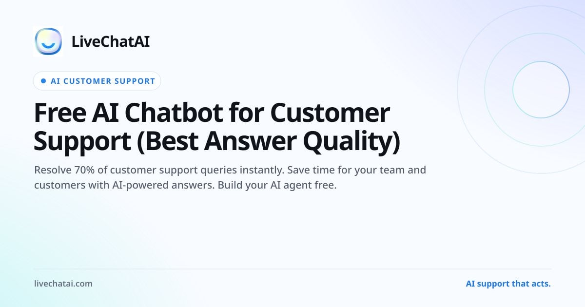LiveChatAI Conversational AI showing Conversational AI - Free AI Chatbot for Customer Support