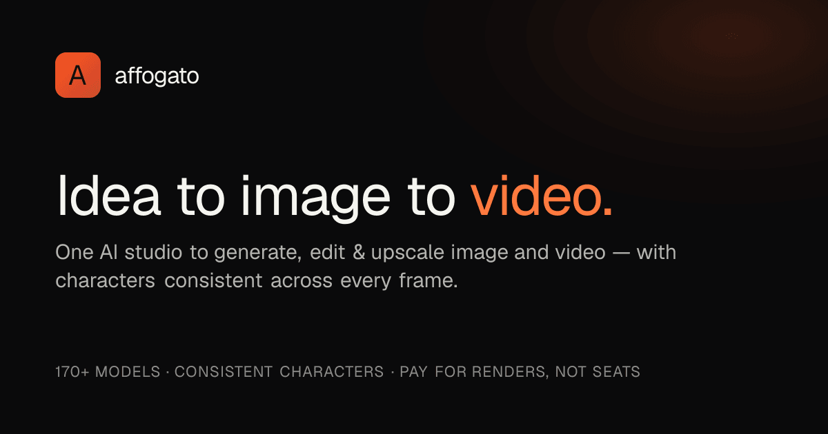 Affogato AI Image Generation showing Image Generation - AI-powered character consistency and creation for stunning visuals