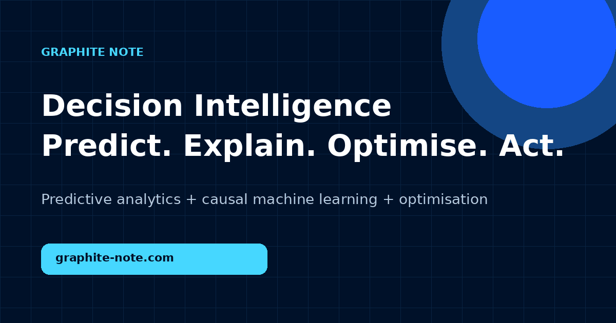 Graphite Note Data Analytics showing Data Analytics - Turn data into decisions that actually move the business