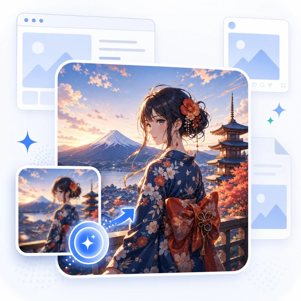 ImgUpscaler Design showing Design - Upscale and enhance images to ultra-high resolution—free, fast, and easy