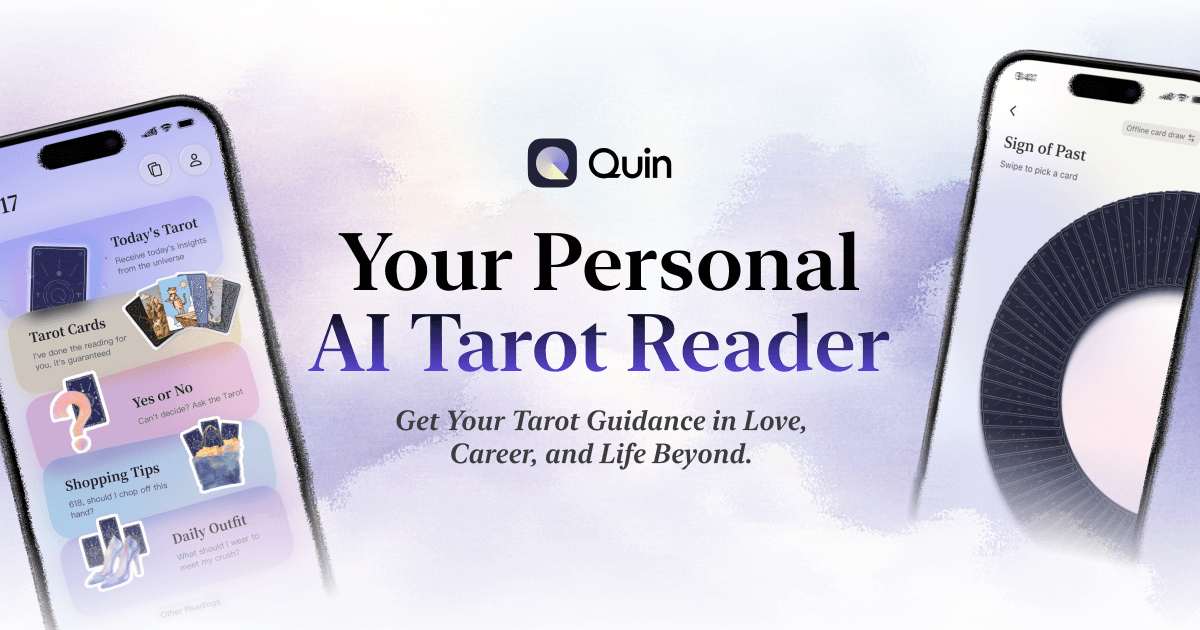 Quin Conversational AI showing Conversational AI - AI-Powered Tarot Readings Made Simple
