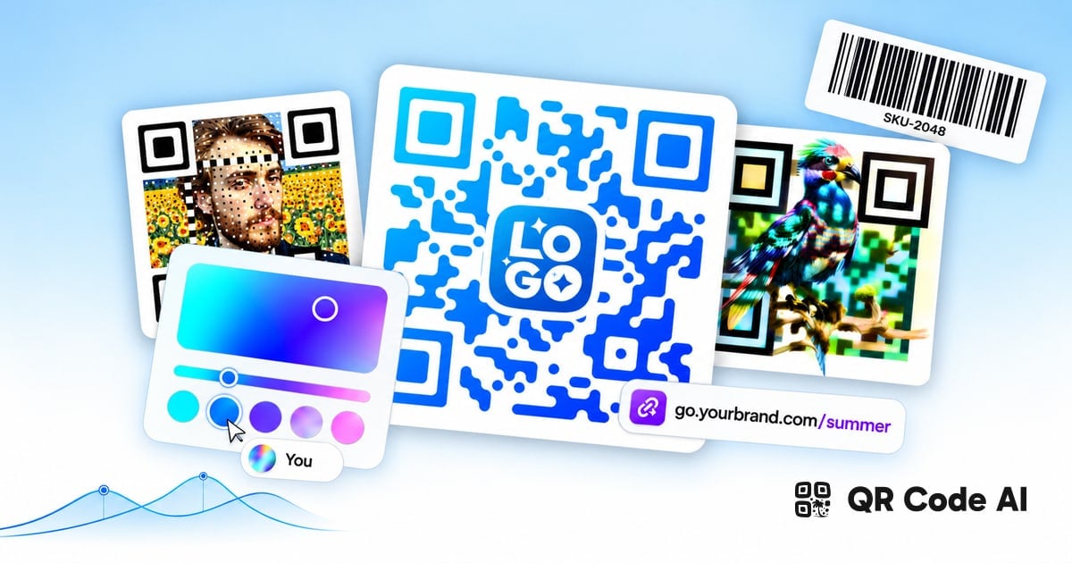 QR Code AI Image Generation showing Image Generation - Create unique, AI-powered QR codes for your brand with advanced custom