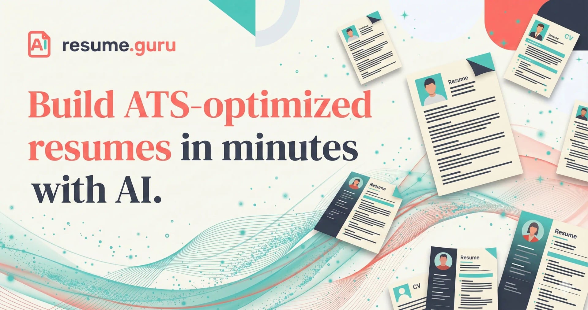 AI ResumeGuru Conversational AI showing Conversational AI - Chat with AI. Get a job-winning resume in minutes. Free.