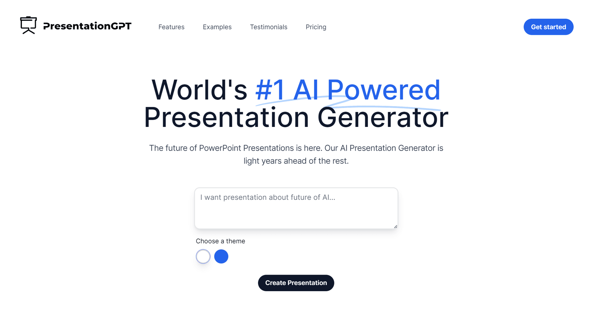 PresentationGPT Design showing Design - Generate High-Quality Presentations in Seconds