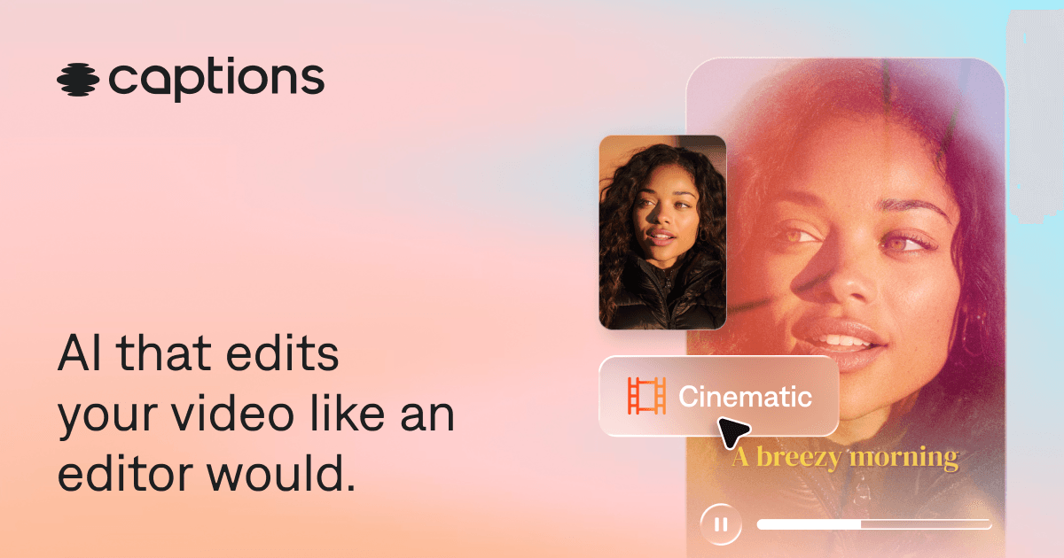 Captions Video Editing showing ai video editor - Your AI-powered creative studio for effortless video creation