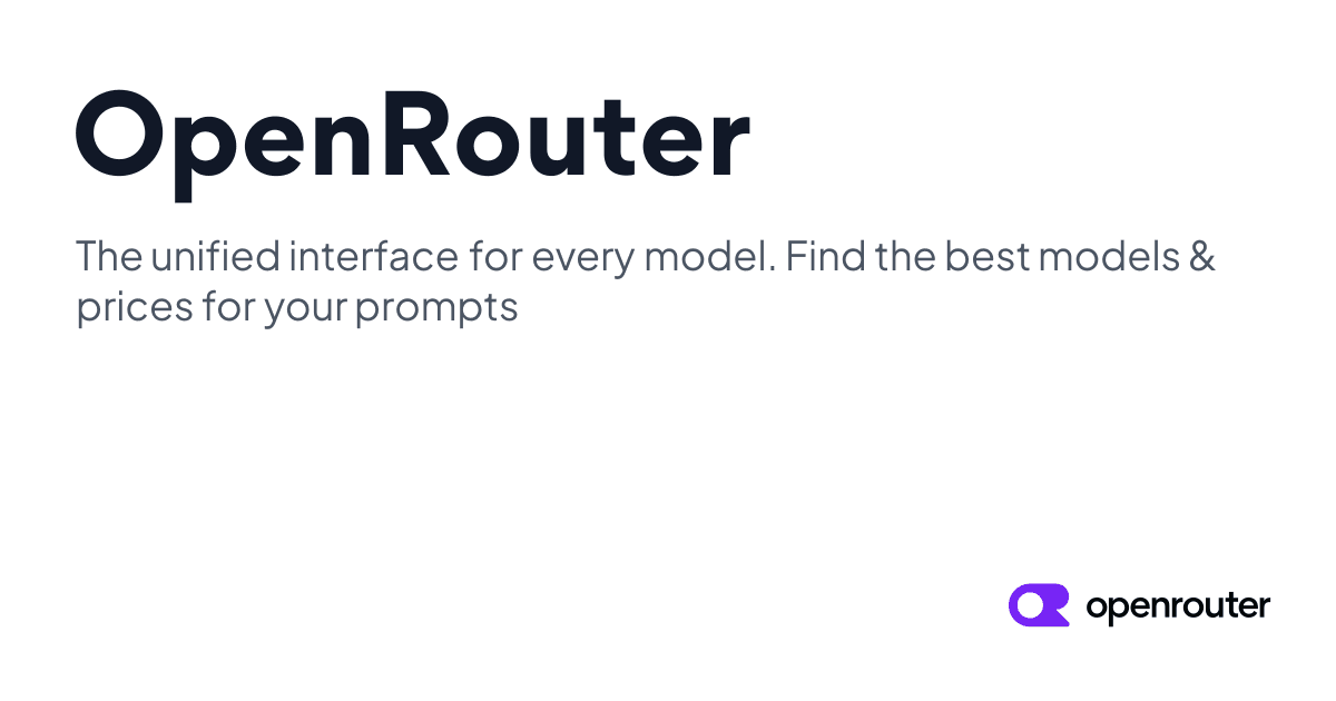 OpenRouter Conversational AI showing unified api - The Grid Operator AI Needs