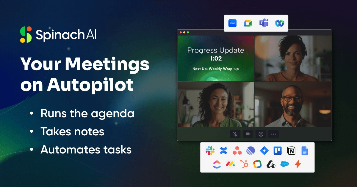 Spinach AI Conversational AI showing Conversational AI - Your Meetings on Autopilot