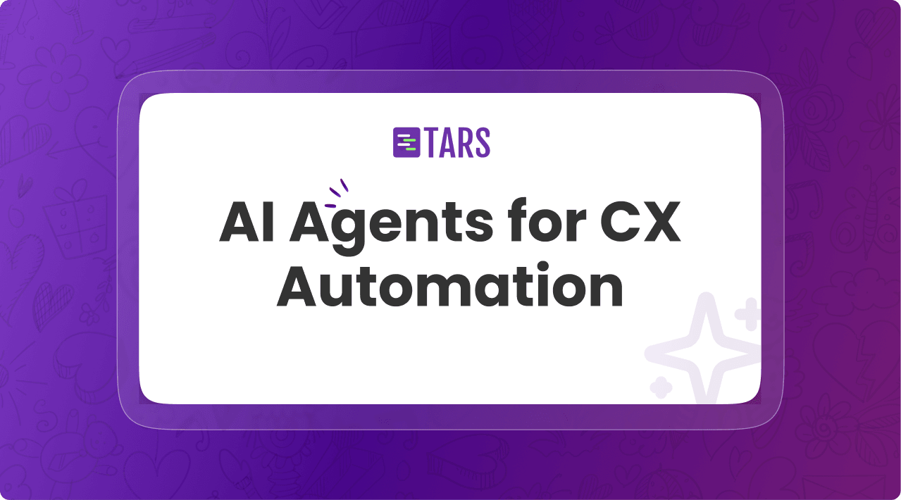 Tars Conversational AI showing Conversational AI - No-code AI Agents for Sales, Support, Marketing & Automation