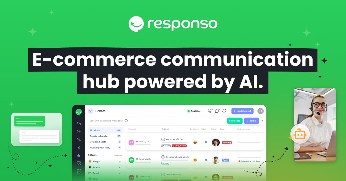 Responso Conversational AI showing Conversational AI - HelpDesk for eCommerce