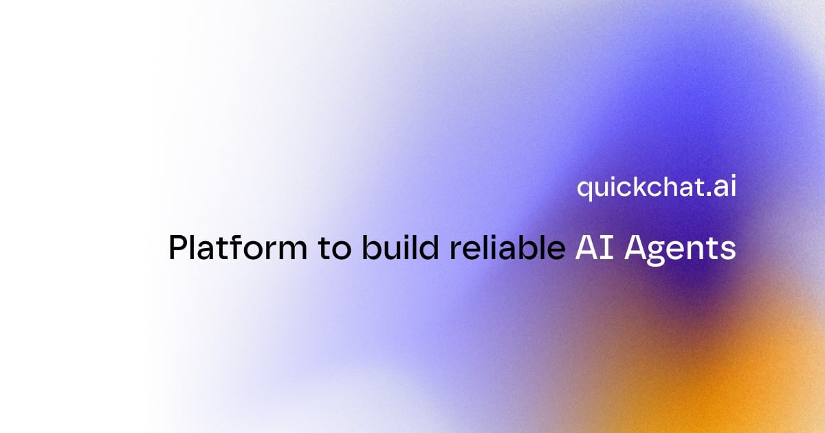 Quickchat AI Conversational AI showing Conversational AI - Conversational AI made easy!