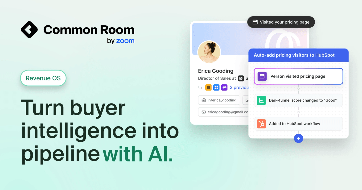 Common Room Data Analytics showing Data Analytics - The most informed AI for GTM teams. Know who to target, when to engage, a