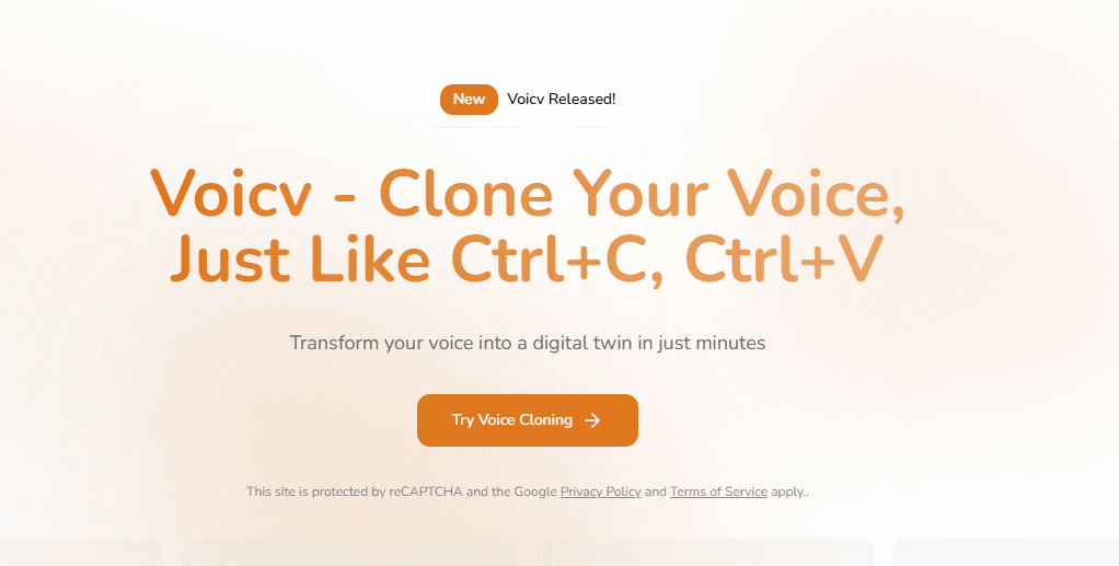 Voicv Audio Generation showing Audio Generation - Transforming voices into text with precision